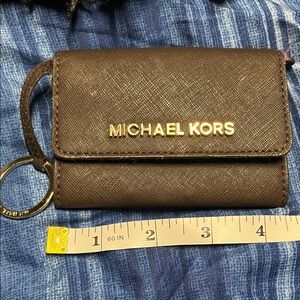 Michael Kors Chocolate Brown Key Pouch